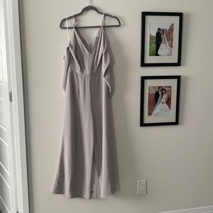 XS light wide legged jumpsuit. Purchased at a boutique Brando’s.